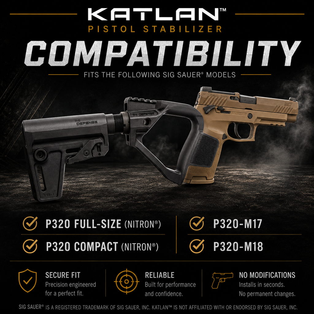 KATLAN™ Pistol Stabilizer for Sig Sauer P320 Nitron, M17 & M18