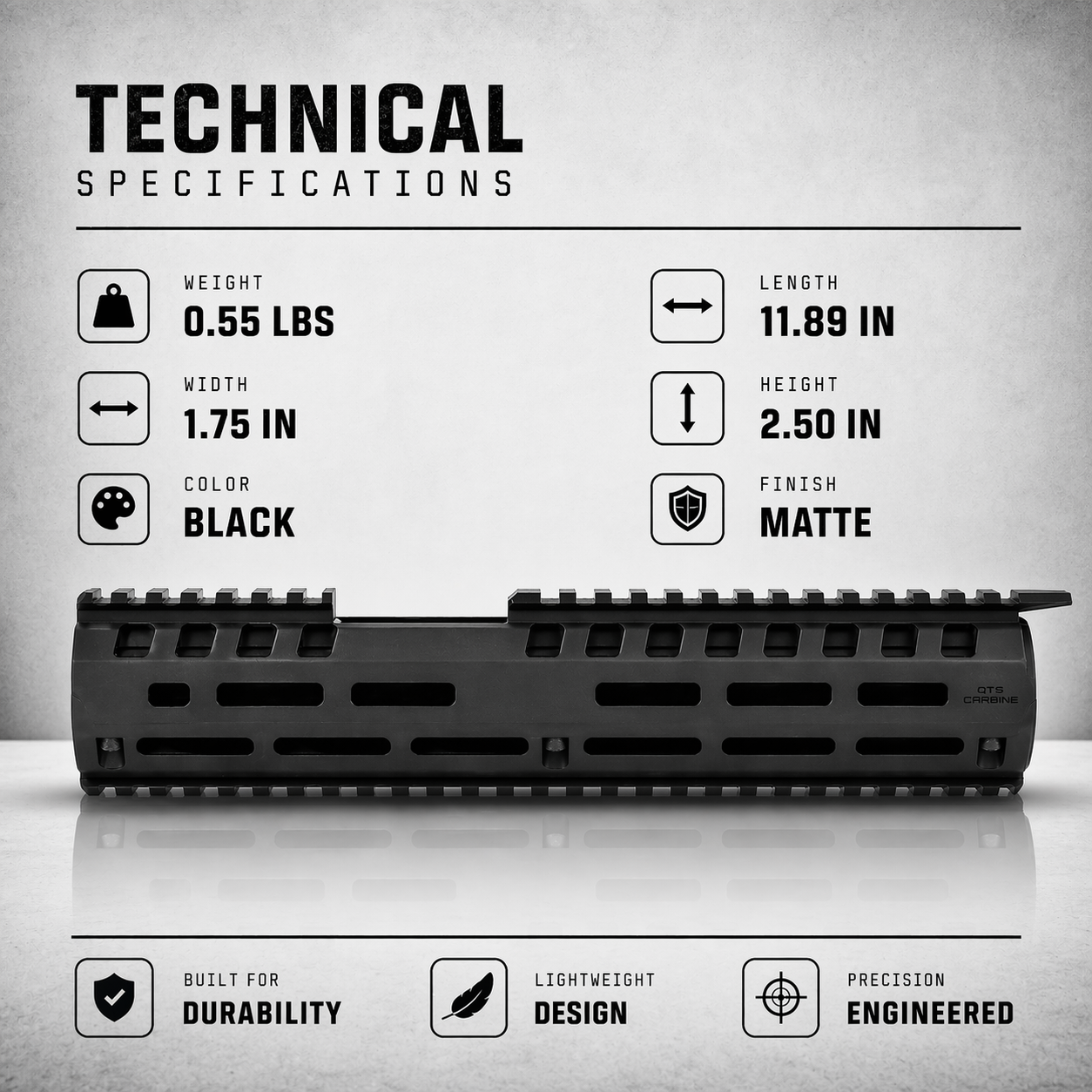 Polymer OTS® Picatinny Carbine Length Handguard