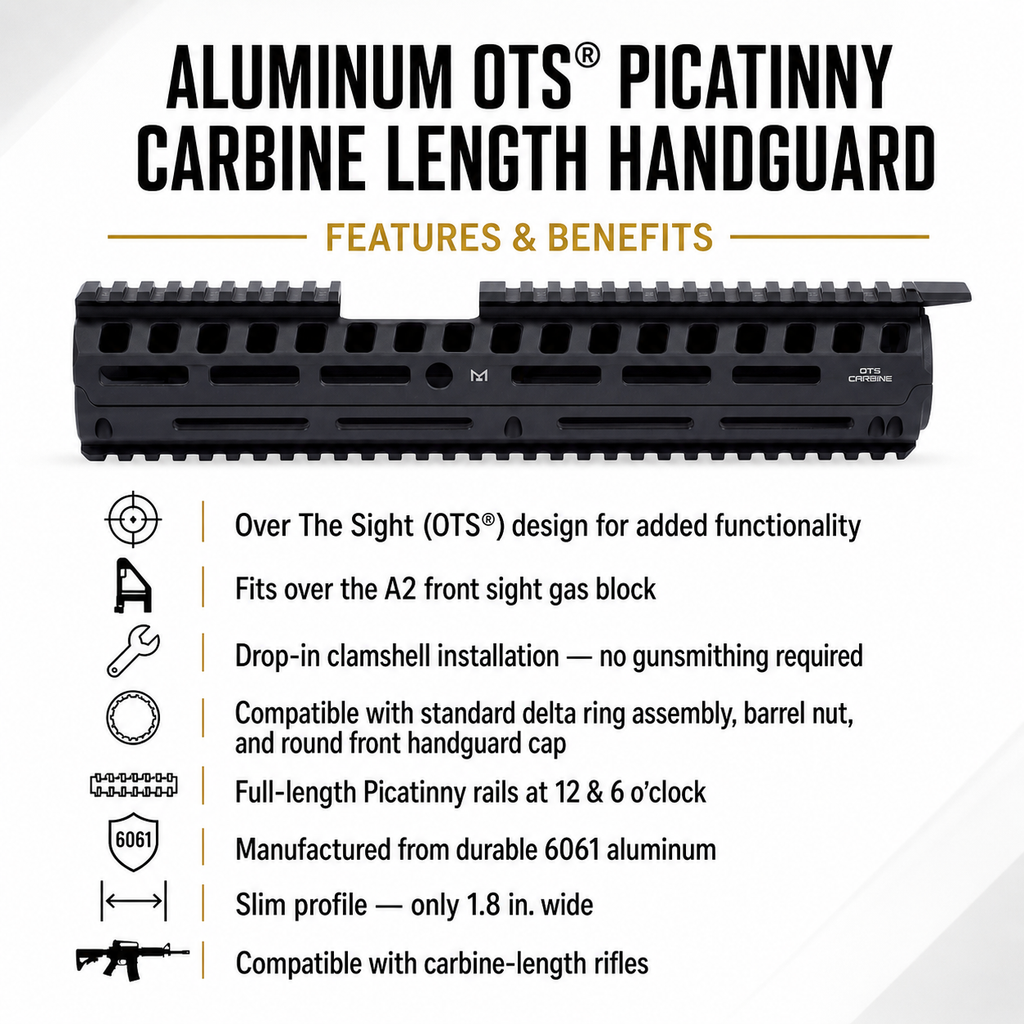 Aluminum OTS® Picatinny Carbine Length Handguard