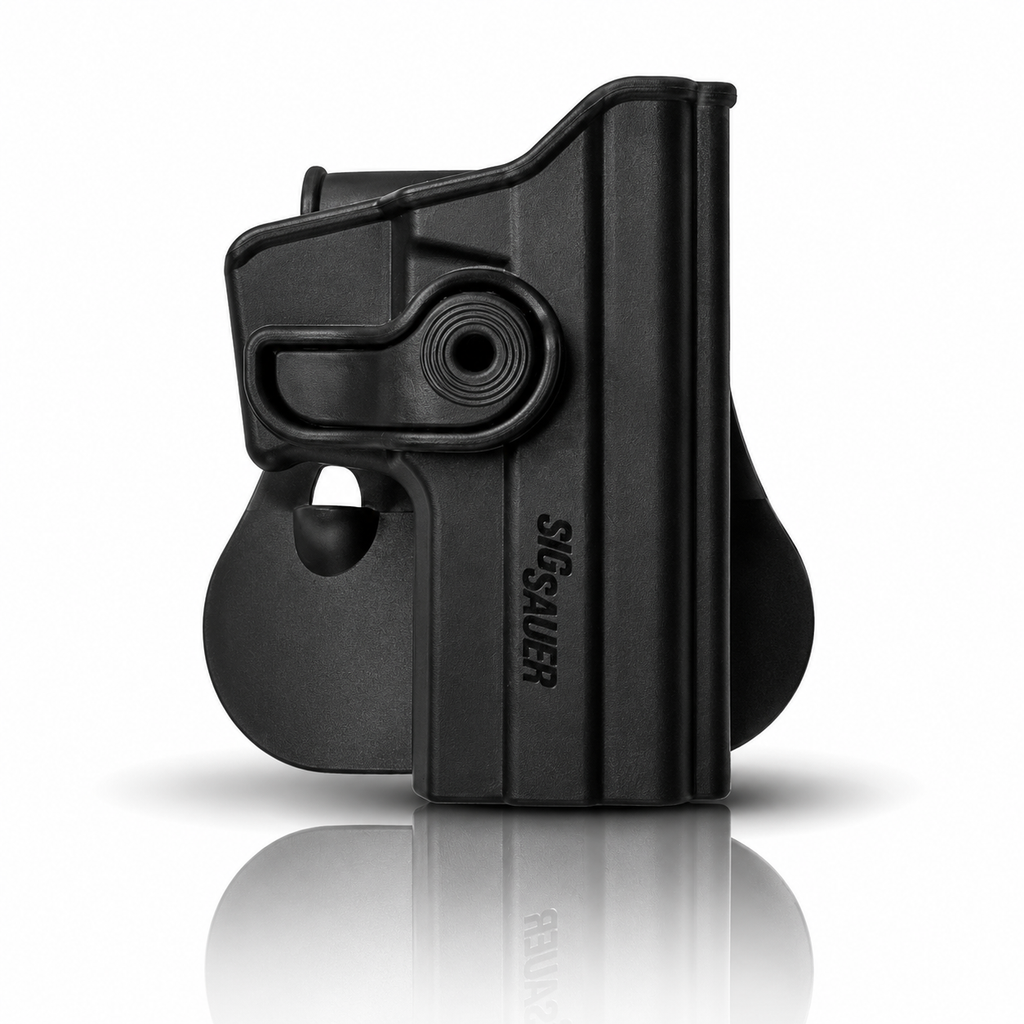 Level 2 Polymer Retention Holster for Sig Sauer P225 / P229 with Curved Rail – 9mm