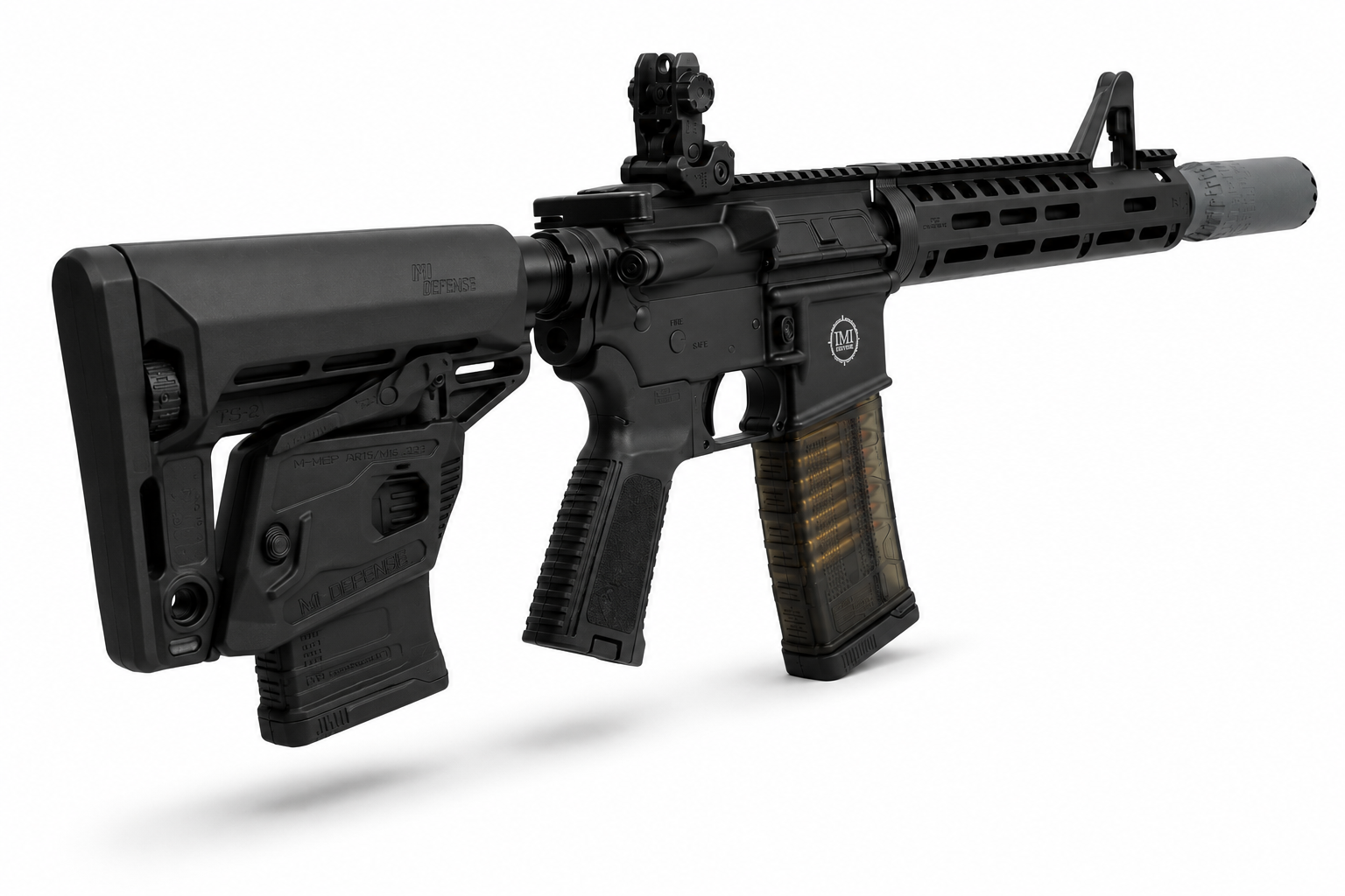 TS2 Tactical Stock with Magwell & Extended Overmolded Buttplate for AR15/M16 Platforms
